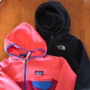 Patagonia & The North Face 12-18mo. fleece Jackets
